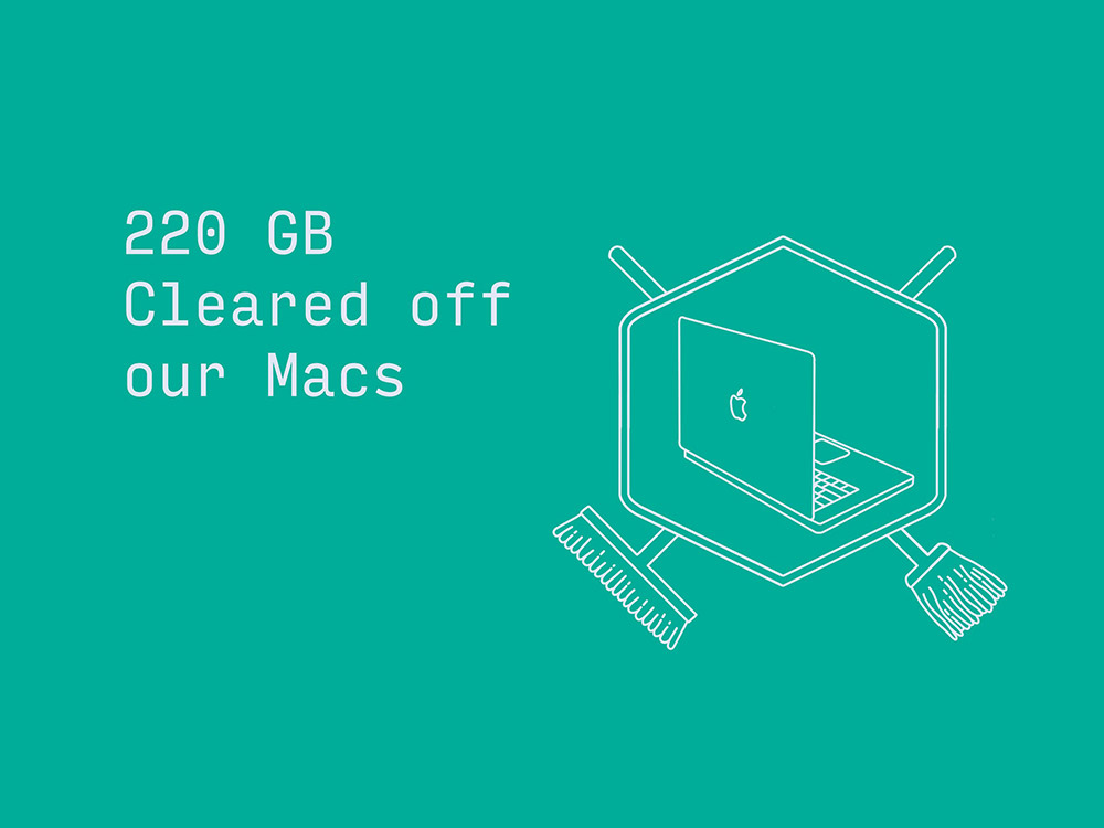 220 GB cleared off our Macs 